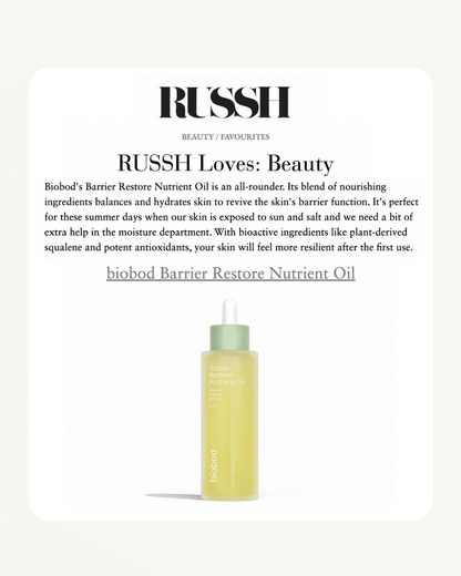 RUSSH Magazine feature of Nutrient Oil