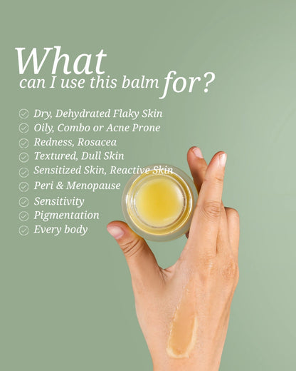 Infographic: where to use Biobod Salvation Balm — dry lips, hands, cuticles, elbows, knees, cracked heels