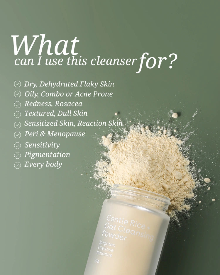 Natural powder cleanser for sensitive skin